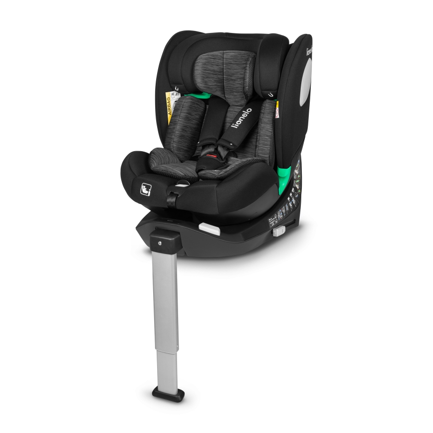 Lionelo - Avtosedež z vrtljivo bazo BRAAM i-Size 40-150 cm Black Carbon