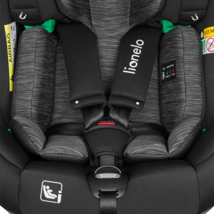 Lionelo - Avtosedež z vrtljivo bazo BRAAM i-Size 40-150 cm Black Carbon