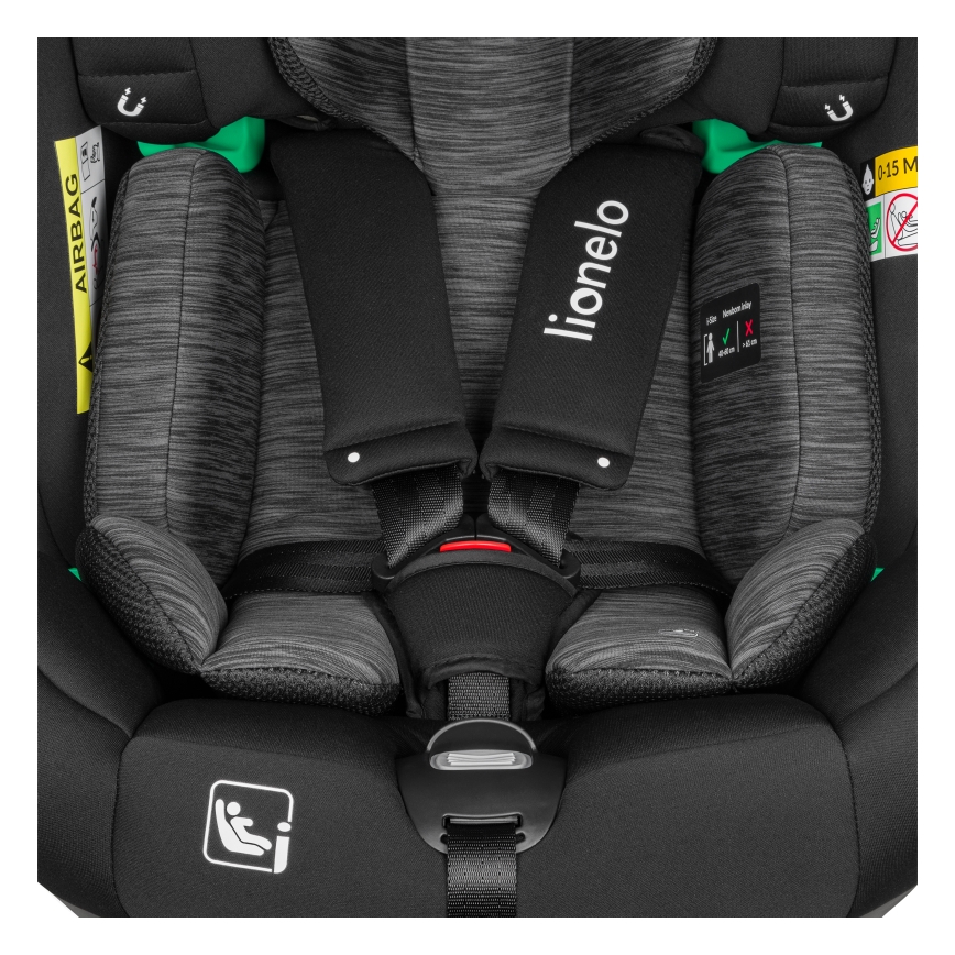 Lionelo - Avtosedež z vrtljivo bazo BRAAM i-Size 40-150 cm Black Carbon