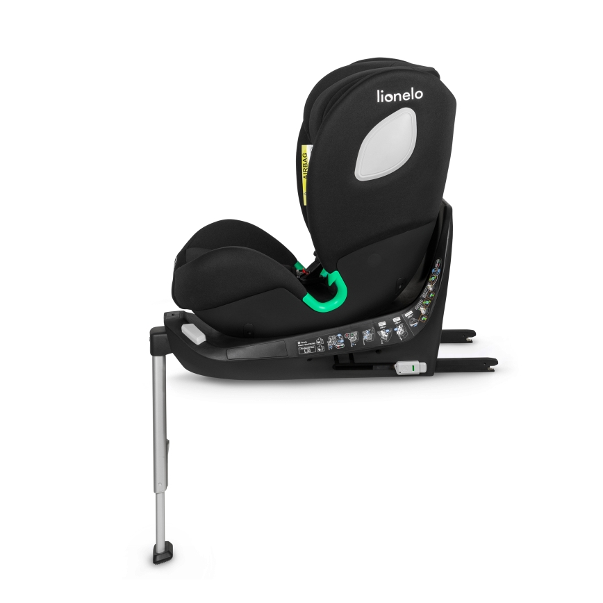 Lionelo - Avtosedež z vrtljivo bazo BRAAM i-Size 40-150 cm črn karbon