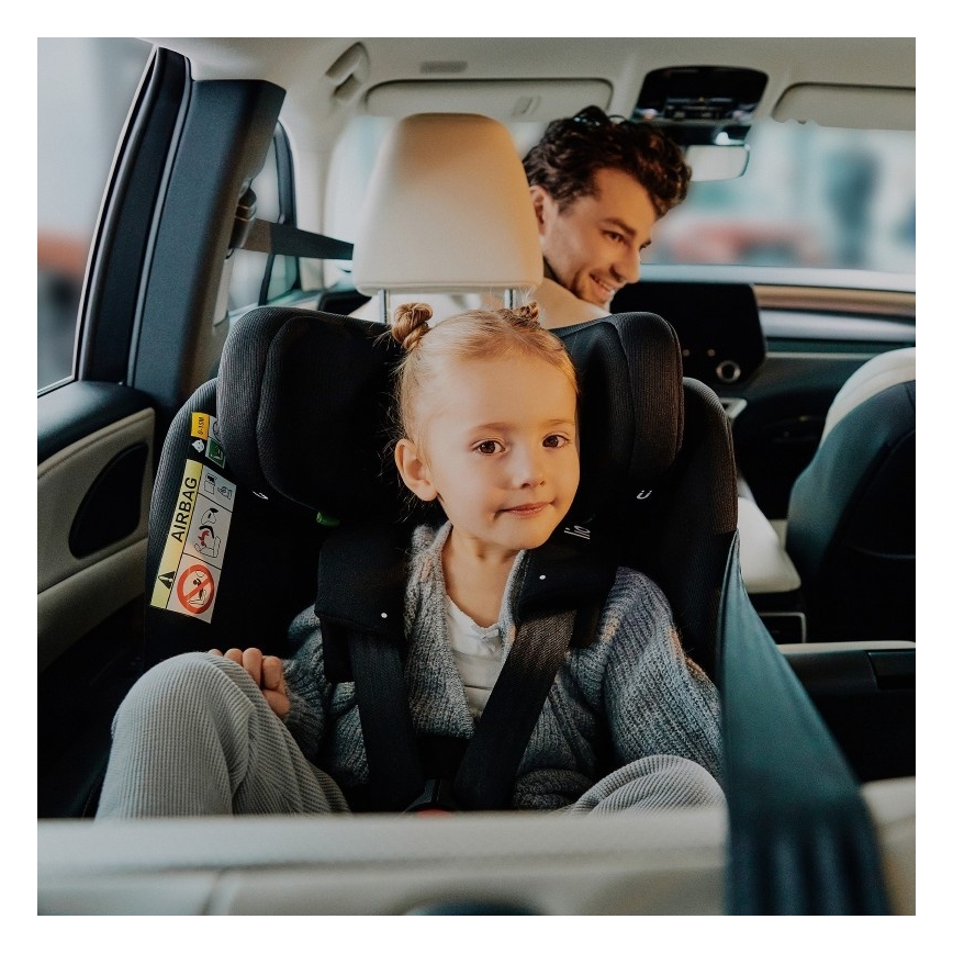 Lionelo - Avtosedež z vrtljivo bazo BRAVE i-Size 40-150 cm Black Carbon