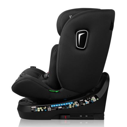 Lionelo - Avtosedež z vrtljivo bazo BRAVE i-Size 40-150 cm Black Carbon