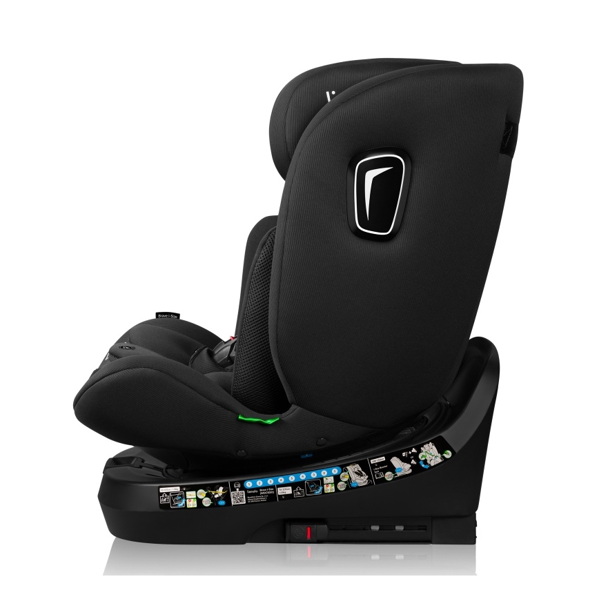 Lionelo - Avtosedež z vrtljivo bazo BRAVE i-Size 40-150 cm Black Carbon