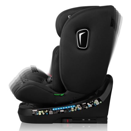Lionelo - Avtosedež z vrtljivo bazo BRAVE i-Size 40-150 cm Black Carbon