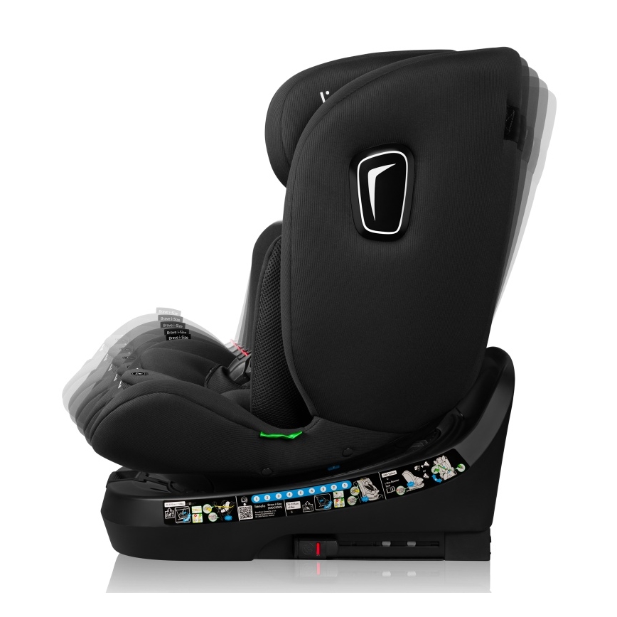 Lionelo - Avtosedež z vrtljivo bazo BRAVE i-Size 40-150 cm Black Carbon