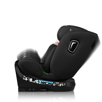 Lionelo - Avtosedež z vrtljivo bazo BRAVE i-Size 40-150 cm Black Carbon