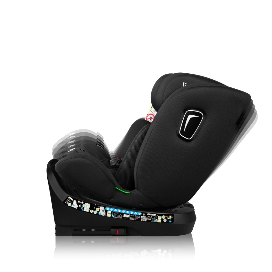 Lionelo - Avtosedež z vrtljivo bazo BRAVE i-Size 40-150 cm Black Carbon