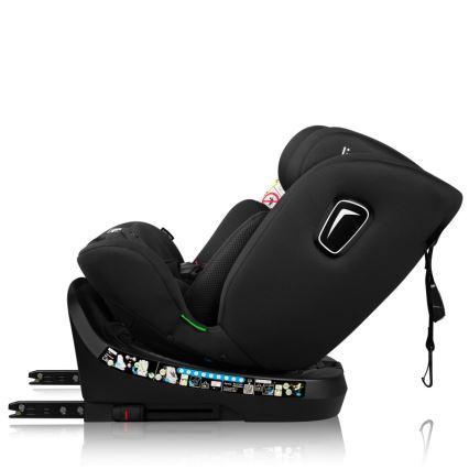 Lionelo - Avtosedež z vrtljivo bazo BRAVE i-Size 40-150 cm Black Carbon