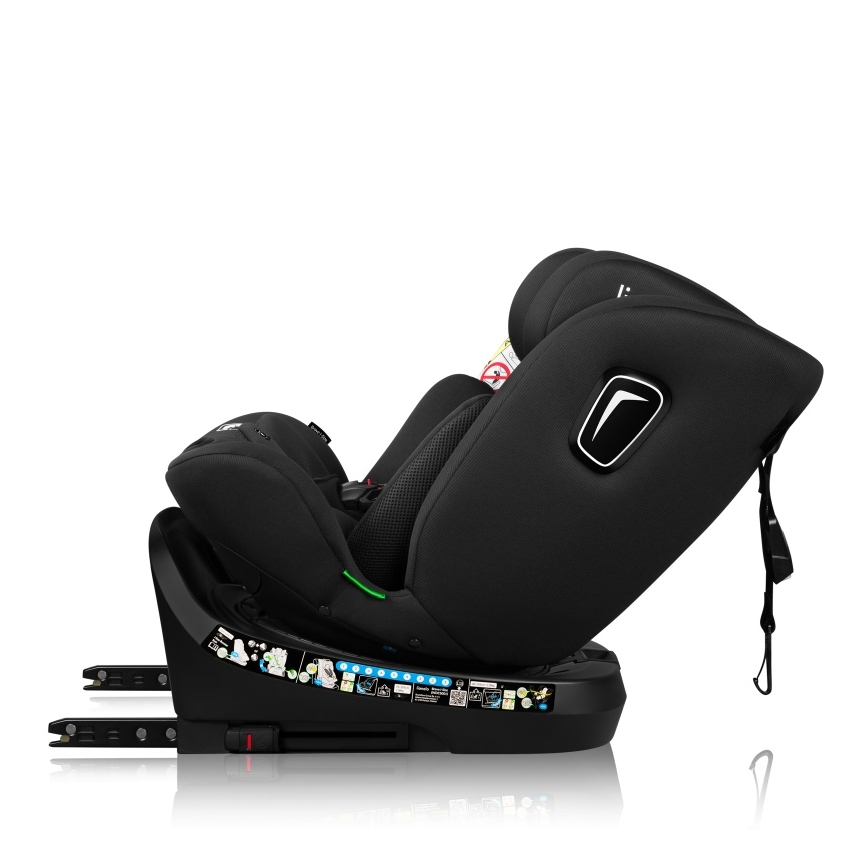 Lionelo - Avtosedež z vrtljivo bazo BRAVE i-Size 40-150 cm Black Carbon