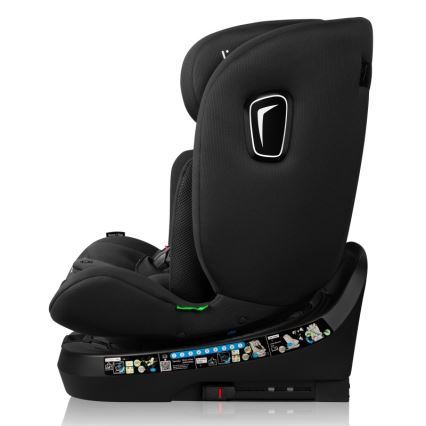 Lionelo - Avtosedež z vrtljivo bazo BRAVE i-Size 40-150 cm Black Carbon