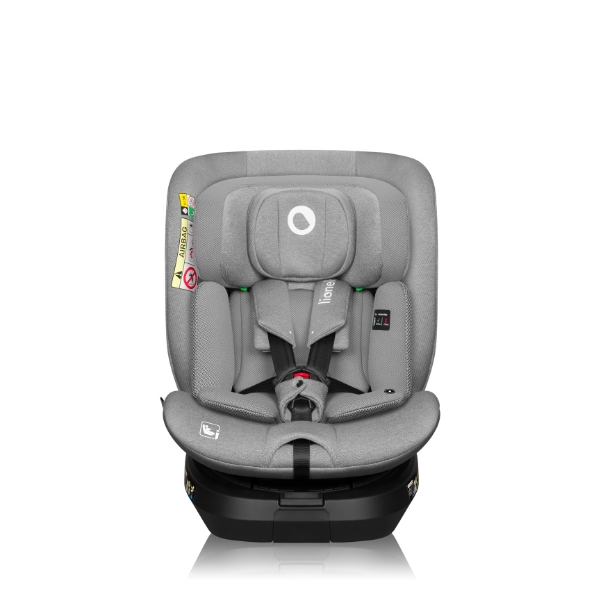 Lionelo - Avtosedež z vrtljivo bazo BRAVE i-Size 40-150 cm Grey Stone