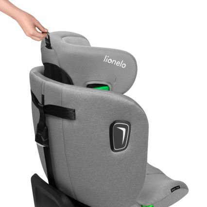 Lionelo - Avtosedež z vrtljivo bazo BRAVE i-Size 40-150 cm Grey Stone