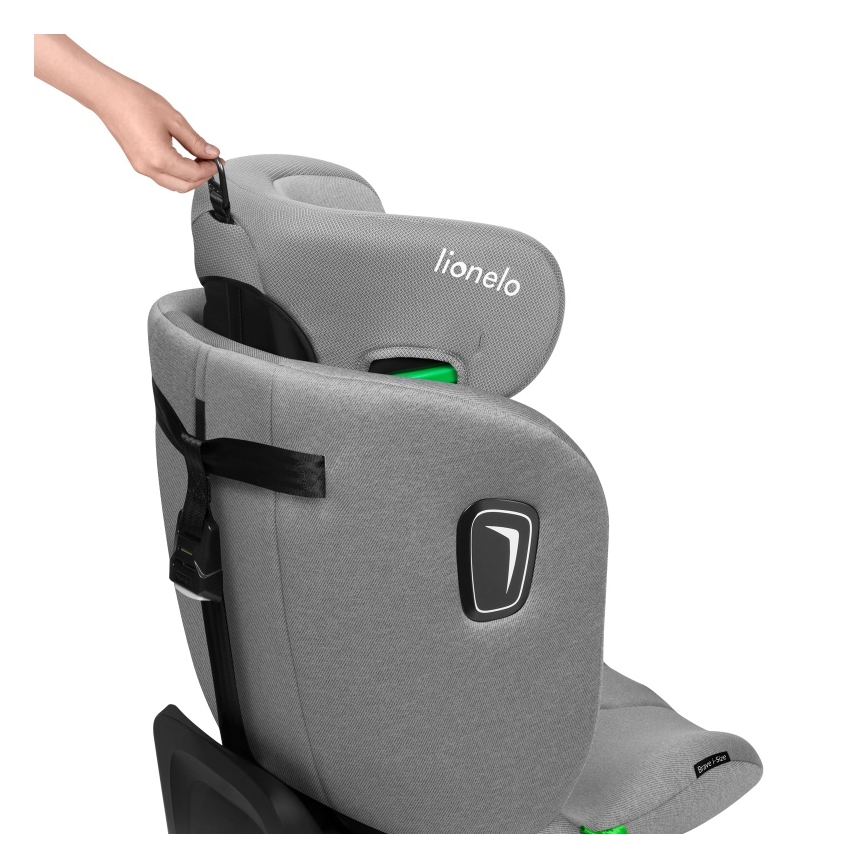 Lionelo - Avtosedež z vrtljivo bazo BRAVE i-Size 40-150 cm Grey Stone