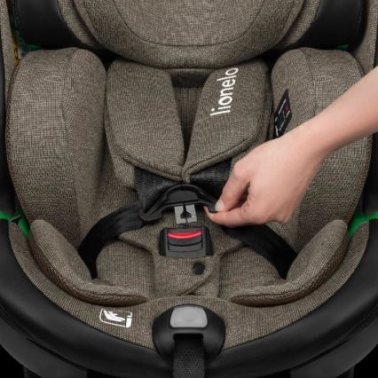 Lionelo - Avtosedež z vrtljivo bazo HARMONY i-Velikost 40-150 cm črna/oliva