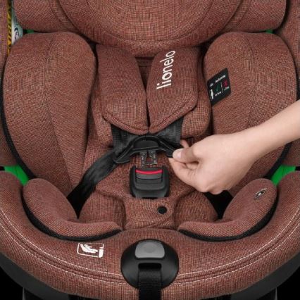 Lionelo - Avtosedež z vrtljivo bazo HARMONY i-Velikost 40-150 cm opečna
