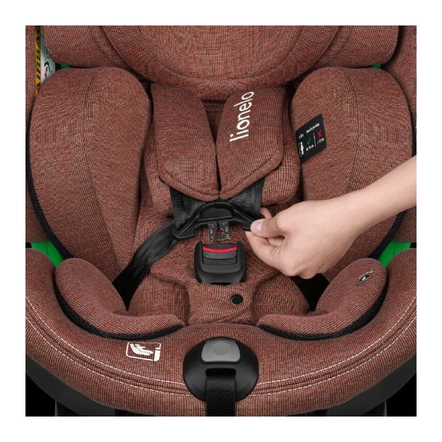 Lionelo - Avtosedež z vrtljivo bazo HARMONY i-Velikost 40-150 cm opečna