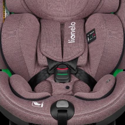 Lionelo - Avtosedež z vrtljivo bazo HARMONY i-Velikost 40-150 cm roza