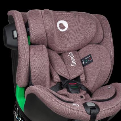 Lionelo - Avtosedež z vrtljivo bazo HARMONY i-Velikost 40-150 cm roza