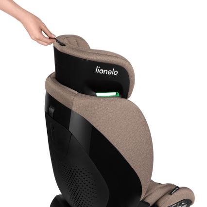 Lionelo - Avtosedež z vrtljivo bazo LAVENDER i-Size 76-150 cm Bež Latte