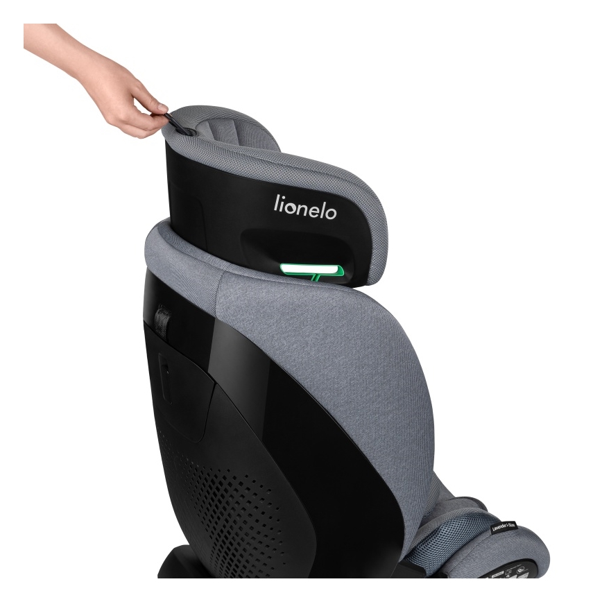 Lionelo - Avtosedež z vrtljivo bazo LAVENDER i-Size 76-150 cm kamnito siva