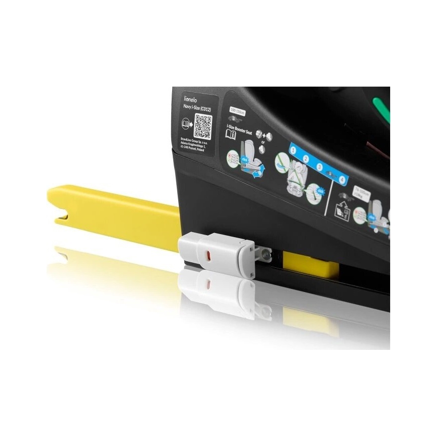 Lionelo - Avtosedež z vrtljivo bazo NAVY i-Size 40–150 cm, črna/tirkizna