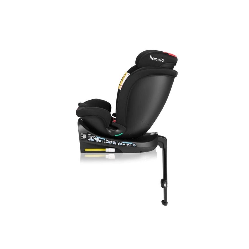 Lionelo - Avtosedež z vrtljivo bazo NAVY i-Velikost 40-150 cm črna/rdeča
