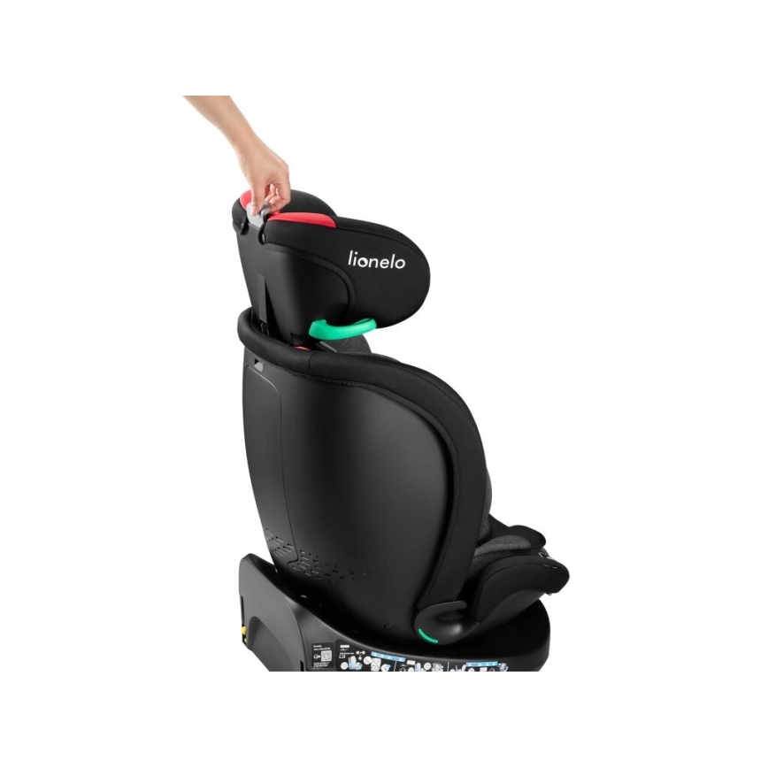 Lionelo - Avtosedež z vrtljivo bazo NAVY i-Velikost 40-150 cm črna/rdeča