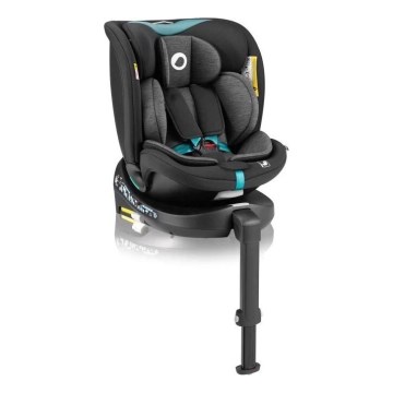 Lionelo - Avtosedež z vrtljivo bazo NAVY i-Velikost 40-150 cm črna/turkizna