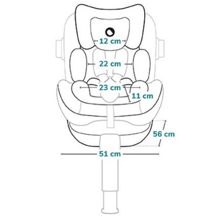 Lionelo - Avtosedež z vrtljivo bazo ANTOON PLUS i-Size 40-105 cm Črni Oniks