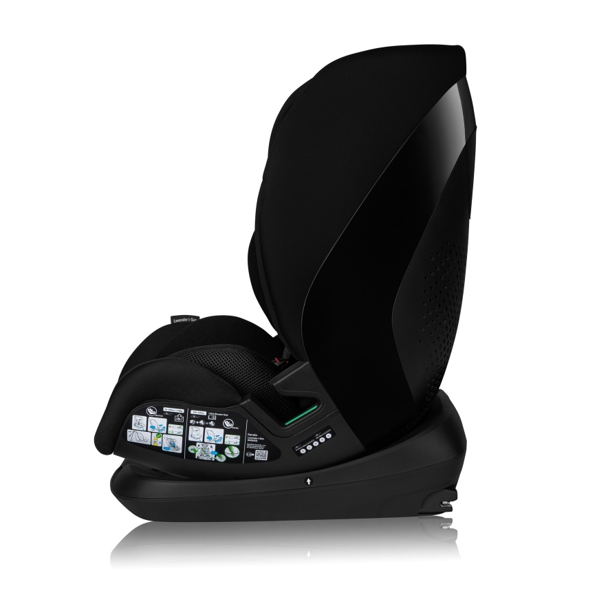 Lionelo - Avtosedež z vrtljivo osnovo LAVENDER i-Size 76-150 cm Black Carbon