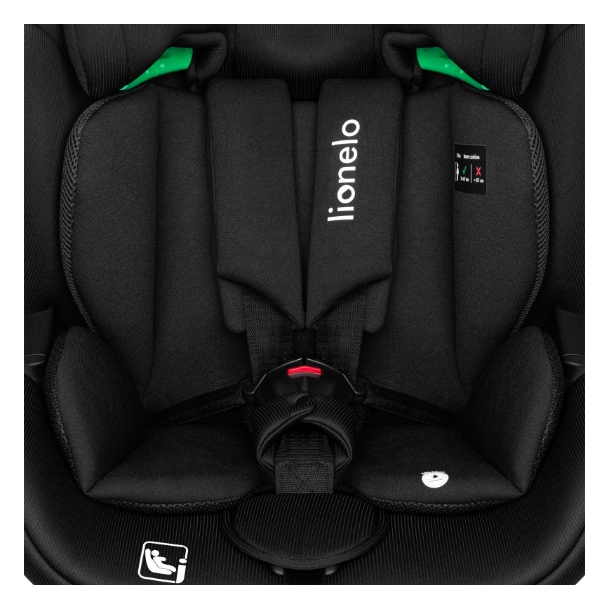 Lionelo - Avtosedež z vrtljivo osnovo LAVENDER i-Size 76-150 cm Black Carbon