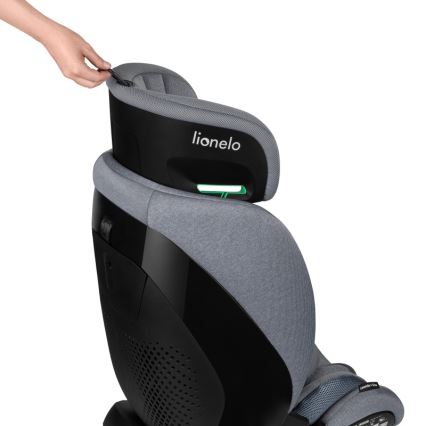 Lionelo - Avtosedež z vrtljivo osnovo LAVENDER i-Size 76-150 cm Sivi Kamen