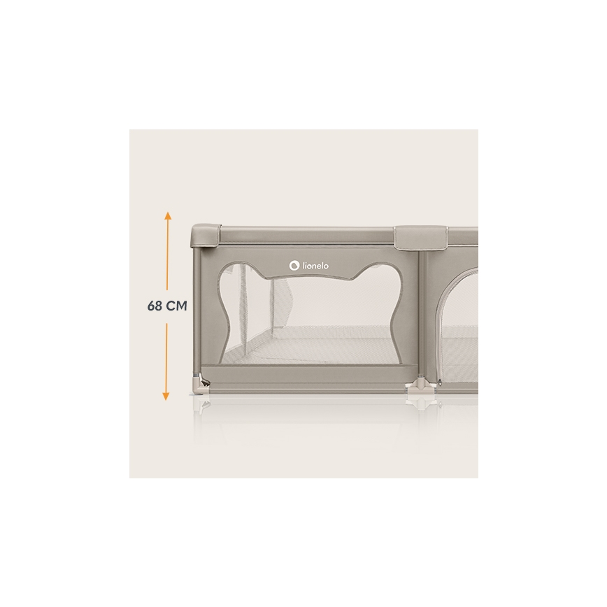Lionelo - Bež otroška igralna ograja WILLOW XL