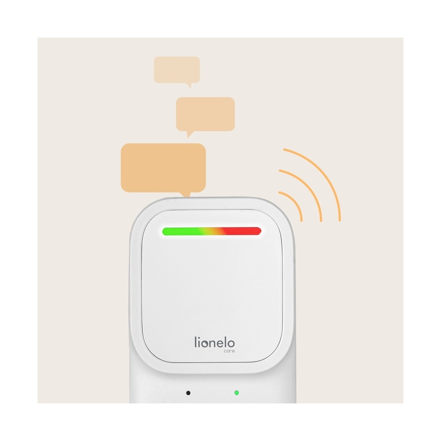 Lionelo - Brezžična polnilna otroška avdio varuška BABYLINE 2.2 5V