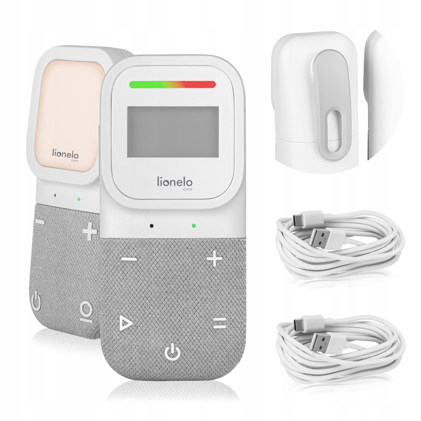 Lionelo - Brezžična polnilna otroška avdio varuška BABYLINE 2.3 5V