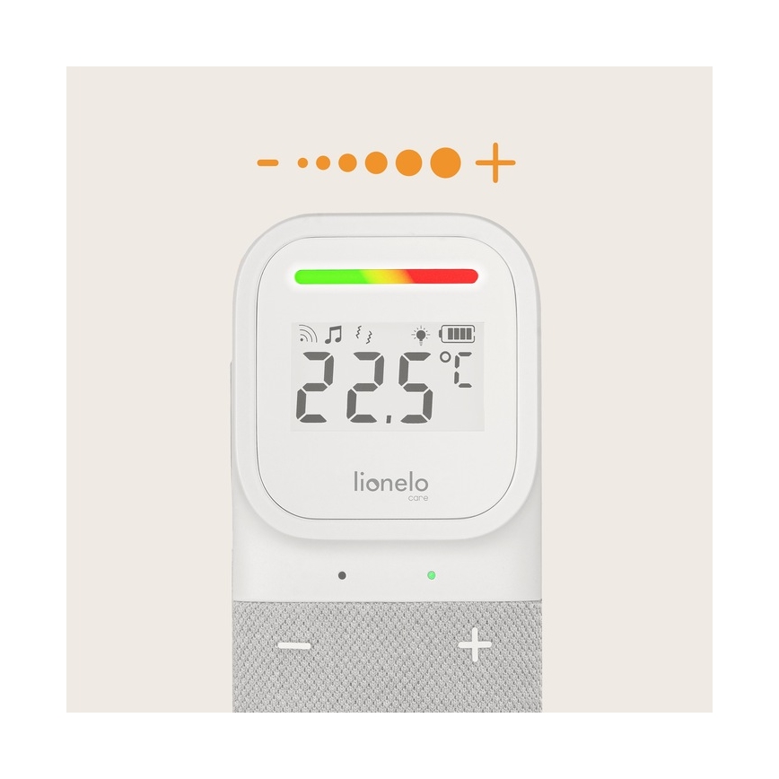 Lionelo - Brezžična polnilna otroška avdio varuška BABYLINE 2.3 5V