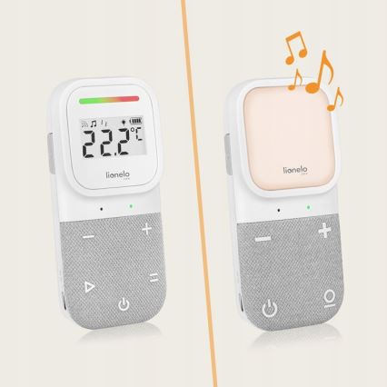 Lionelo - Brezžična polnilna otroška avdio varuška BABYLINE 2.3 5V