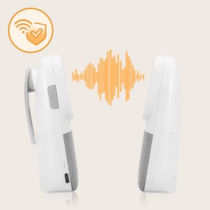 Lionelo - Brezžična polnilna otroška avdio varuška BABYLINE 2.3 5V