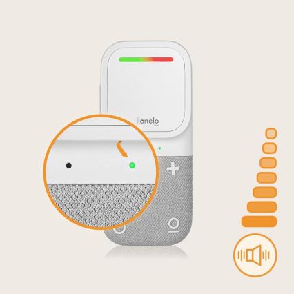 Lionelo - Brezžični polnilni avdio otroški monitor BABYLINE 2.2 5V
