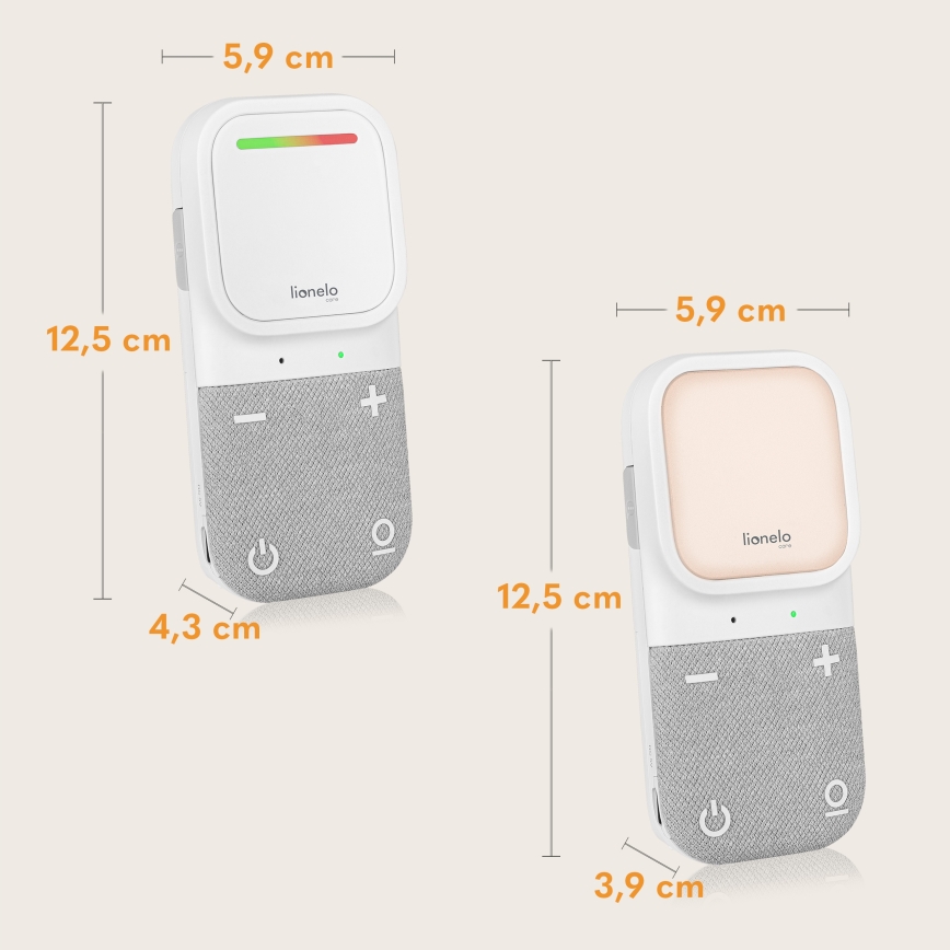 Lionelo - Brezžični polnilni avdio otroški monitor BABYLINE 2.2 5V