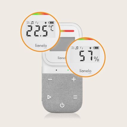 Lionelo - Brezžični polnilni avdio otroški monitor BABYLINE 2.3 5V