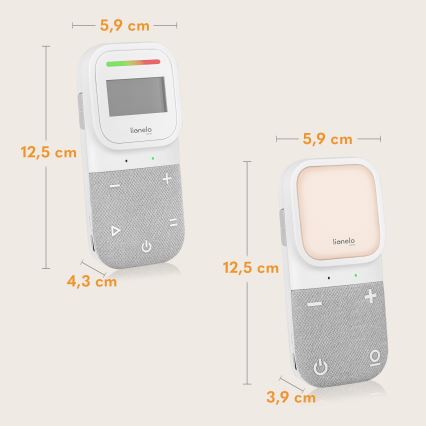 Lionelo - Brezžični polnilni avdio otroški monitor BABYLINE 2.3 5V