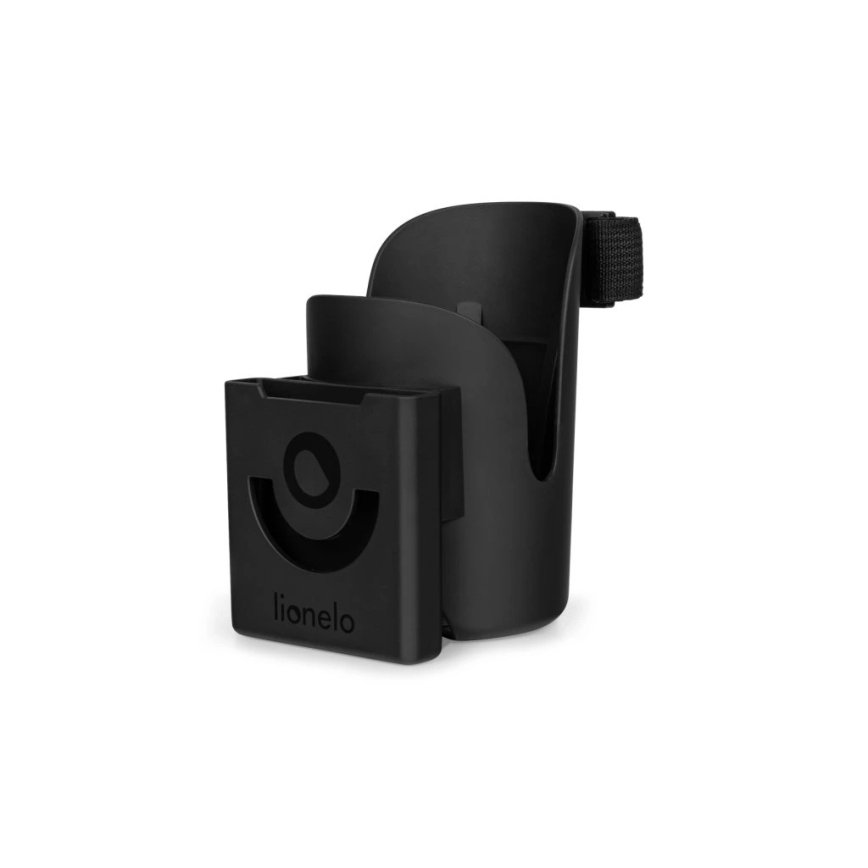 Lionelo - Držalo za pijačo za otroški voziček OVE Black Onyx