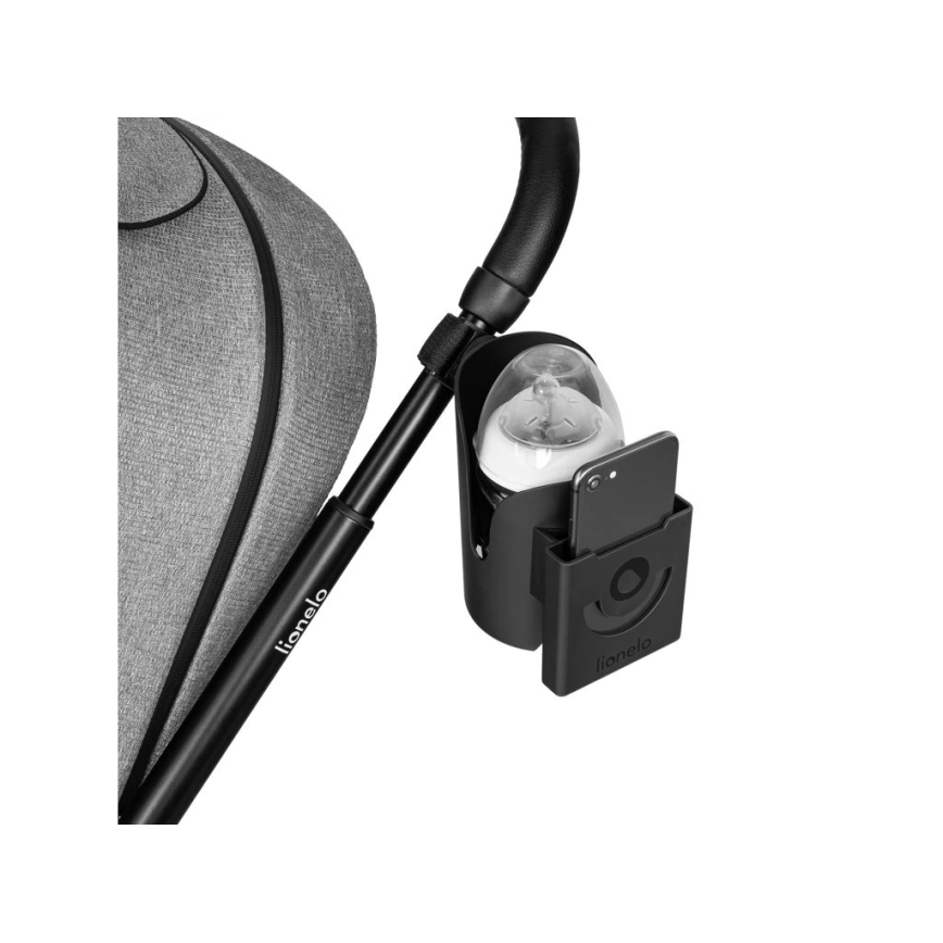 Lionelo - Držalo za pijačo za voziček OVE Črni oniks