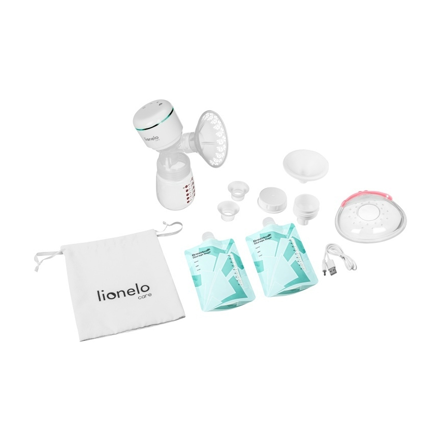 Lionelo - Polnilna električna prsna črpalka FIDI PLUS 5V 1200 mAh 180 ml