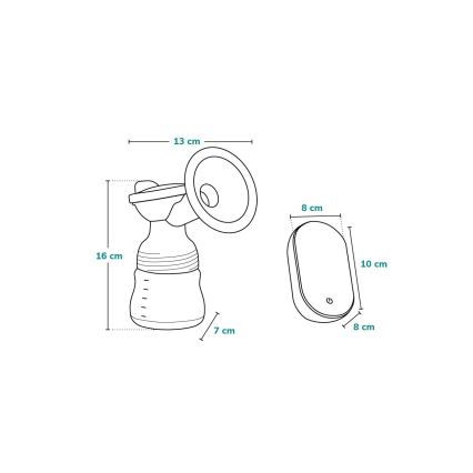 Lionelo - Električna polnilna prsna črpalka za materino mleko FIDI GO 5V 1200 mAh 150ml