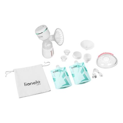 Lionelo - Električna polnilna prsna črpalka materinega mleka FIDI PLUS 5V 1200 mAh 180 ml