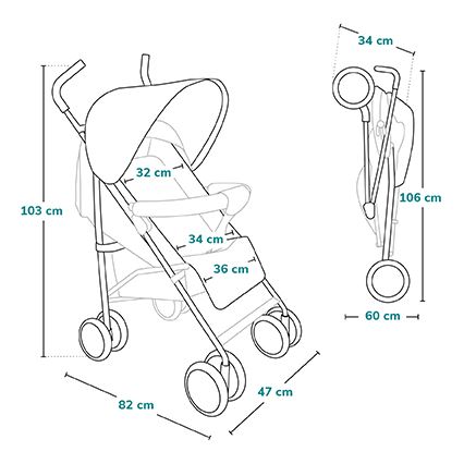 Lionelo - golf voziček ELIA, zelene barve