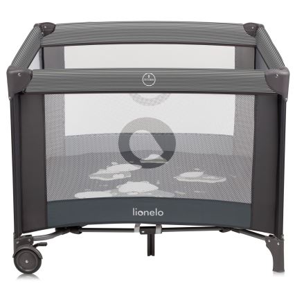 Lionelo - Igralna ograja BONNIE Siva Scandi