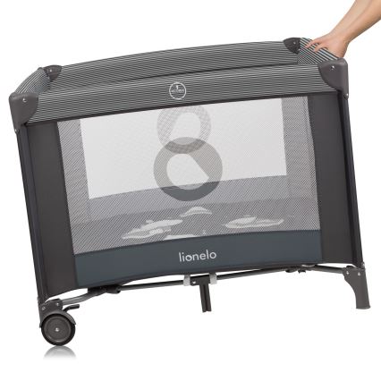 Lionelo - Igralna ograja BONNIE Siva Scandi